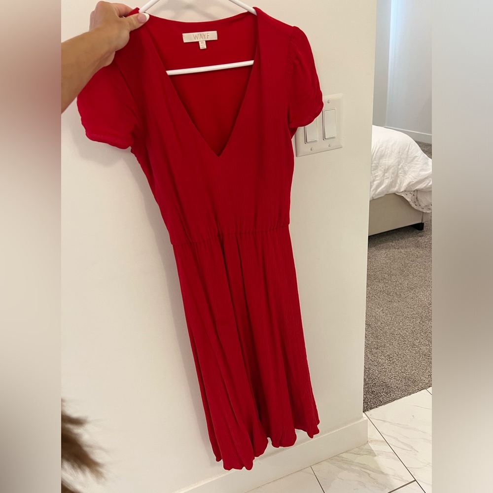 Red WAYF dress in size xs